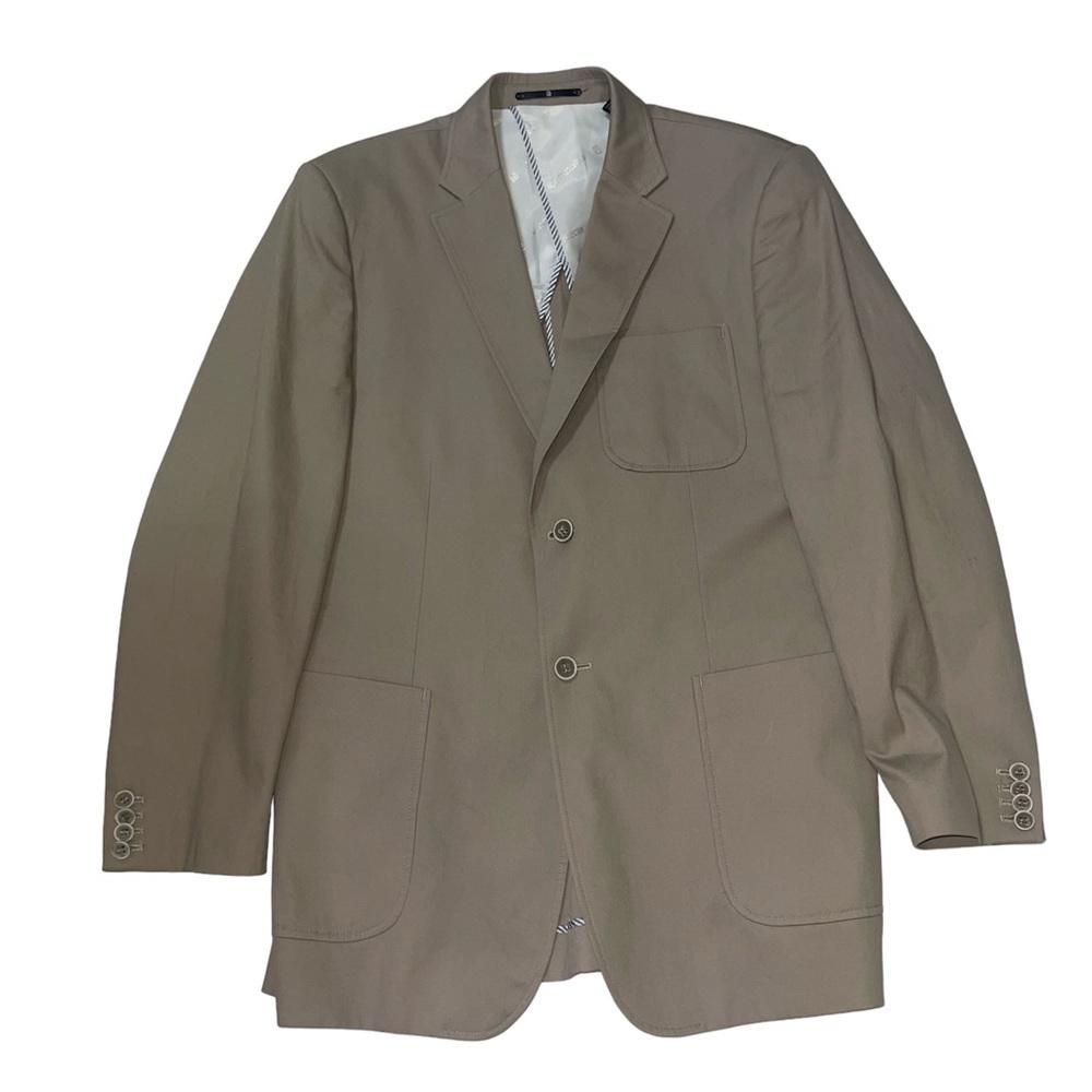 Report Collection Taupe Notch Lapel Blazer 40M
